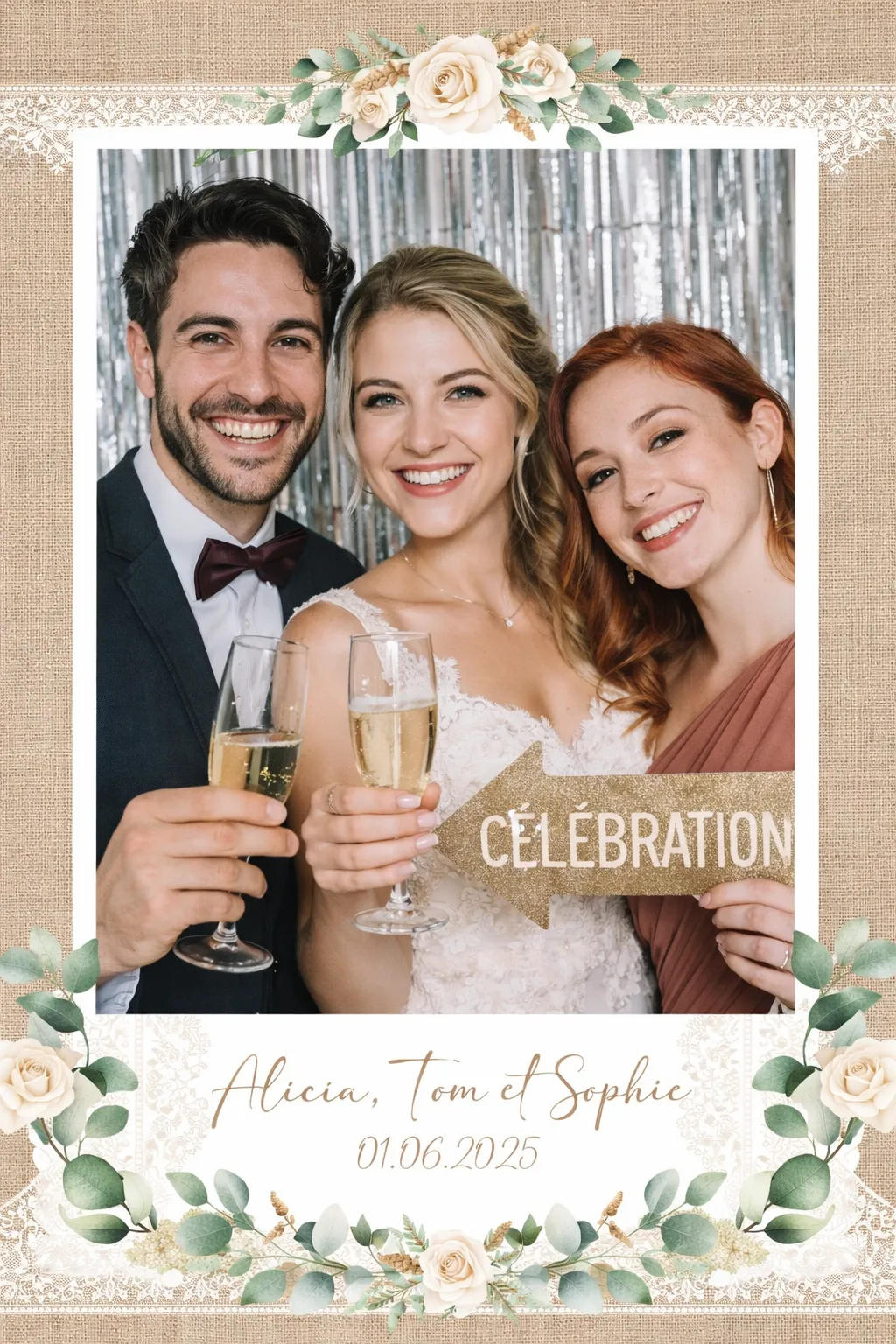 Photobooth miroir personnalisé avec cadre photo événementiel